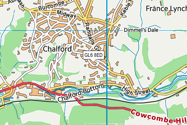 GL6 8ED map - OS VectorMap District (Ordnance Survey)