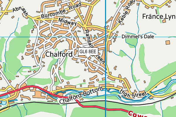 GL6 8EE map - OS VectorMap District (Ordnance Survey)