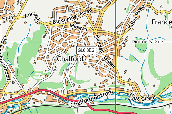 GL6 8EG map - OS VectorMap District (Ordnance Survey)