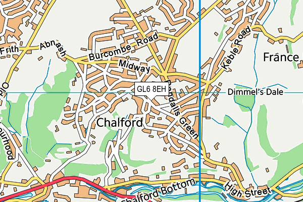 GL6 8EH map - OS VectorMap District (Ordnance Survey)