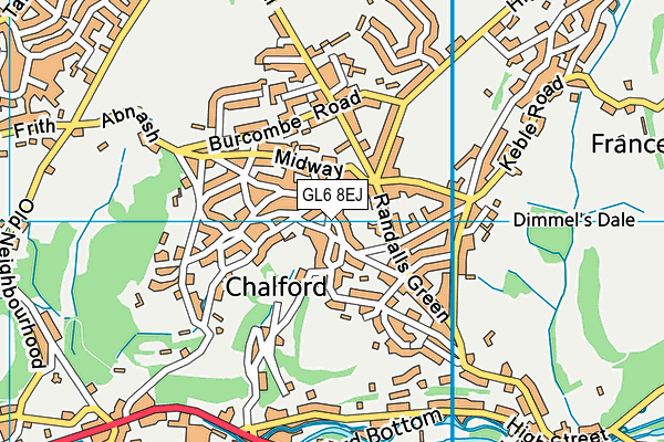 GL6 8EJ map - OS VectorMap District (Ordnance Survey)