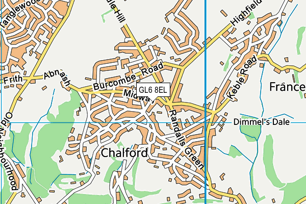 GL6 8EL map - OS VectorMap District (Ordnance Survey)