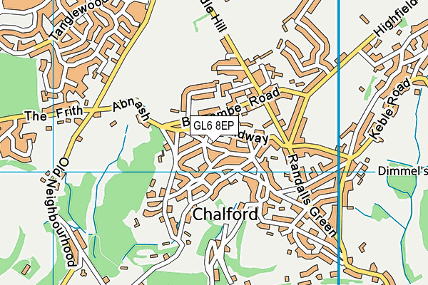 GL6 8EP map - OS VectorMap District (Ordnance Survey)