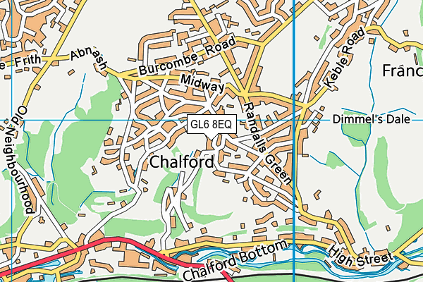 GL6 8EQ map - OS VectorMap District (Ordnance Survey)