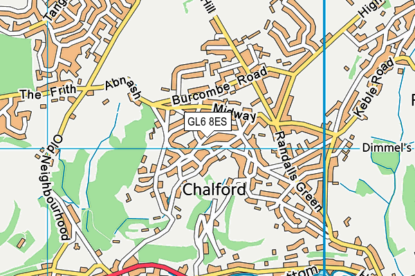 GL6 8ES map - OS VectorMap District (Ordnance Survey)