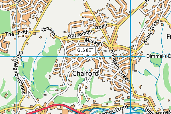 GL6 8ET map - OS VectorMap District (Ordnance Survey)