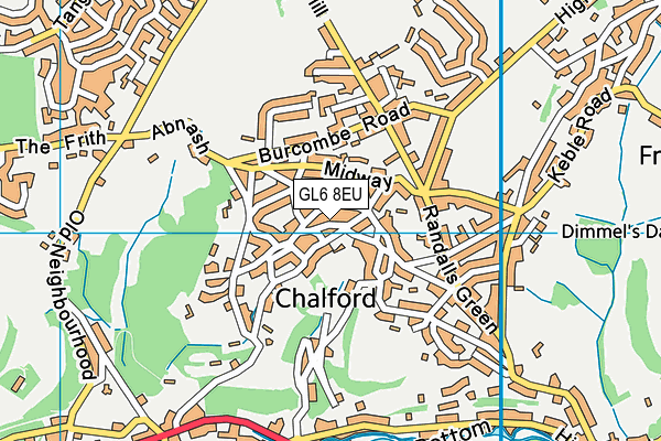 GL6 8EU map - OS VectorMap District (Ordnance Survey)