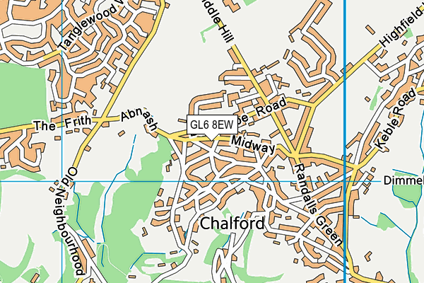 GL6 8EW map - OS VectorMap District (Ordnance Survey)