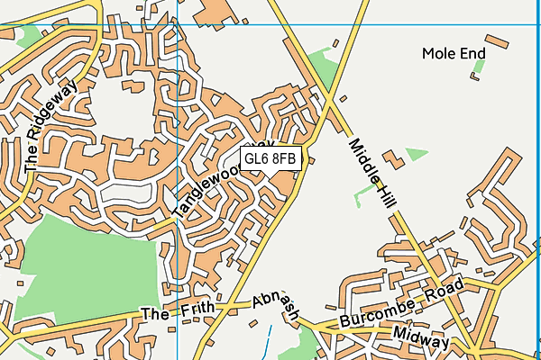 GL6 8FB map - OS VectorMap District (Ordnance Survey)