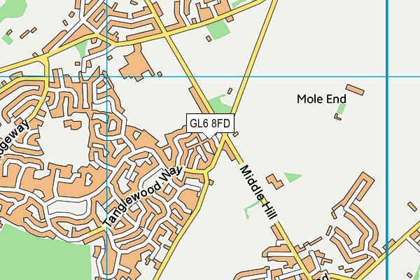 GL6 8FD map - OS VectorMap District (Ordnance Survey)