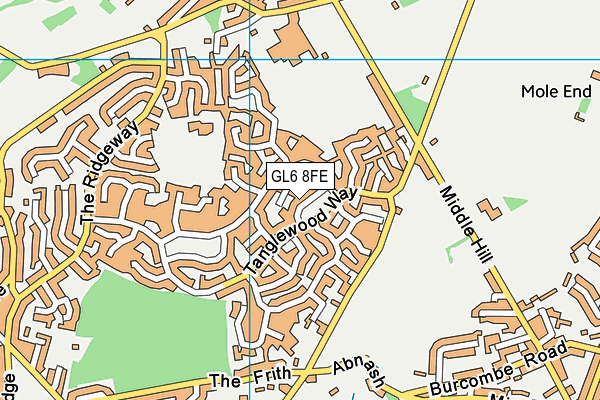 GL6 8FE map - OS VectorMap District (Ordnance Survey)