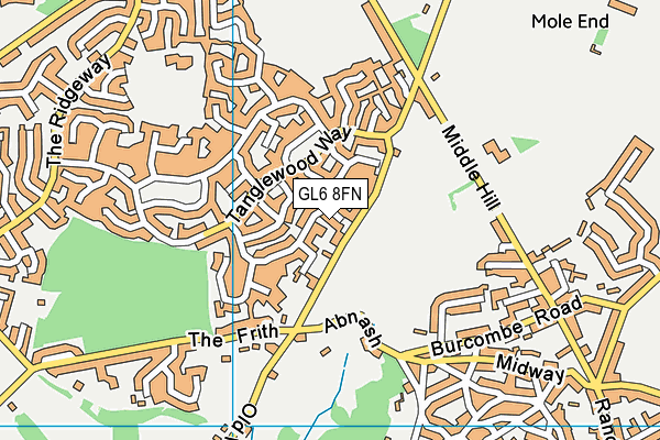 GL6 8FN map - OS VectorMap District (Ordnance Survey)