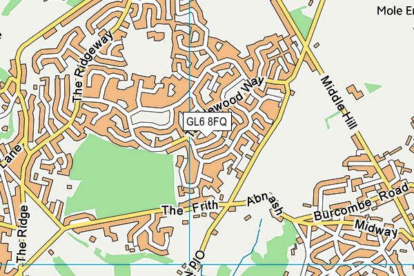 GL6 8FQ map - OS VectorMap District (Ordnance Survey)
