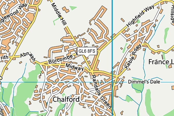 GL6 8FS map - OS VectorMap District (Ordnance Survey)