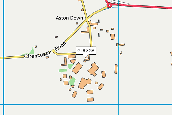 GL6 8GA map - OS VectorMap District (Ordnance Survey)