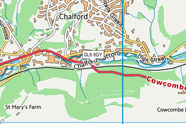 GL6 8GY map - OS VectorMap District (Ordnance Survey)