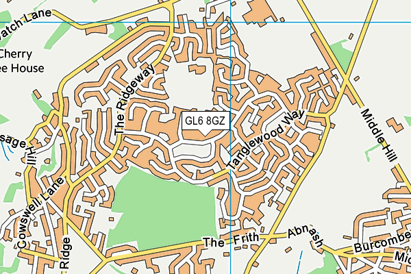 GL6 8GZ map - OS VectorMap District (Ordnance Survey)