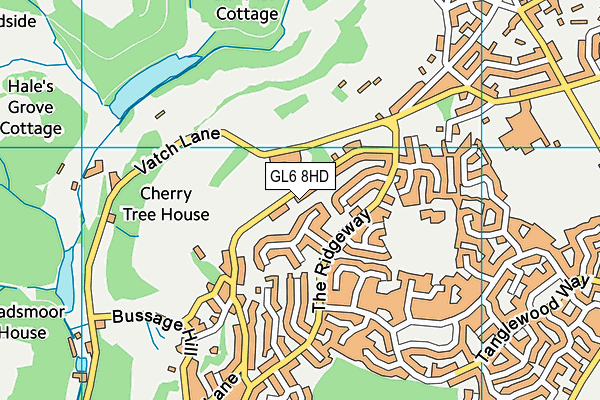 GL6 8HD map - OS VectorMap District (Ordnance Survey)