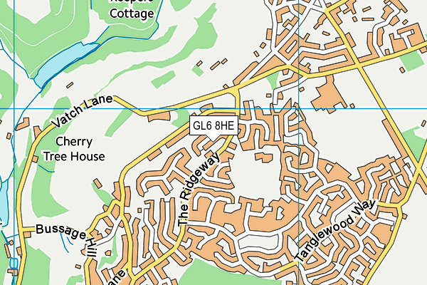 GL6 8HE map - OS VectorMap District (Ordnance Survey)