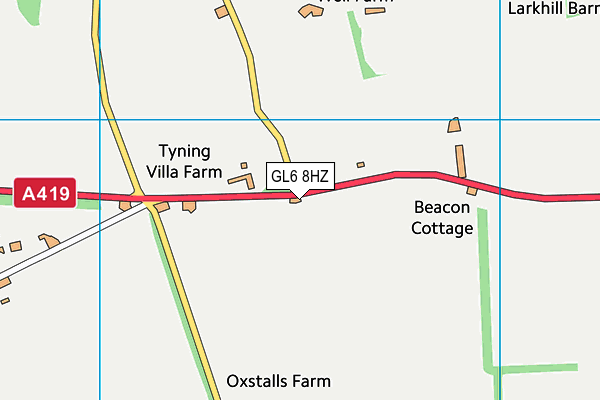 GL6 8HZ map - OS VectorMap District (Ordnance Survey)