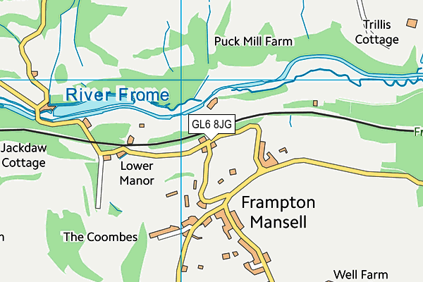 GL6 8JG map - OS VectorMap District (Ordnance Survey)