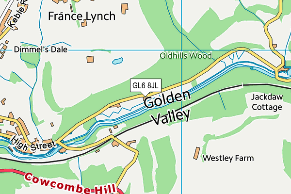GL6 8JL map - OS VectorMap District (Ordnance Survey)