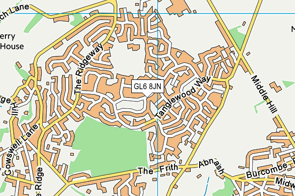 GL6 8JN map - OS VectorMap District (Ordnance Survey)