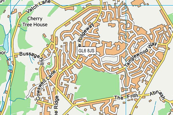 GL6 8JS map - OS VectorMap District (Ordnance Survey)