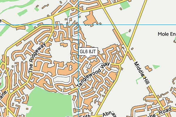 GL6 8JT map - OS VectorMap District (Ordnance Survey)