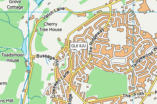 GL6 8JU map - OS VectorMap District (Ordnance Survey)