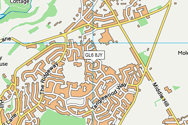 GL6 8JY map - OS VectorMap District (Ordnance Survey)