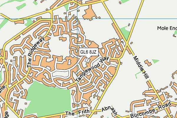 GL6 8JZ map - OS VectorMap District (Ordnance Survey)