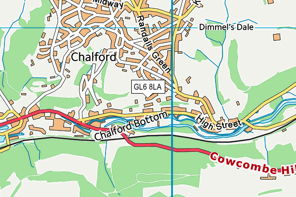 GL6 8LA map - OS VectorMap District (Ordnance Survey)