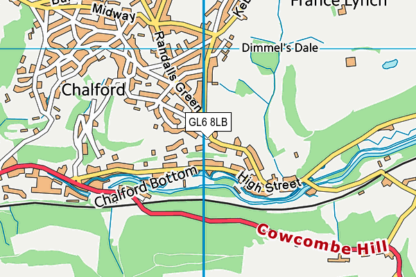 GL6 8LB map - OS VectorMap District (Ordnance Survey)