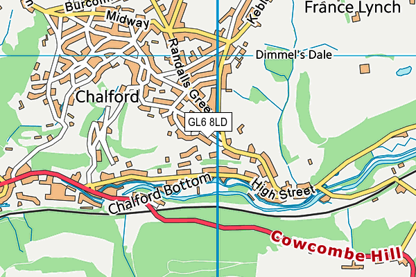 GL6 8LD map - OS VectorMap District (Ordnance Survey)