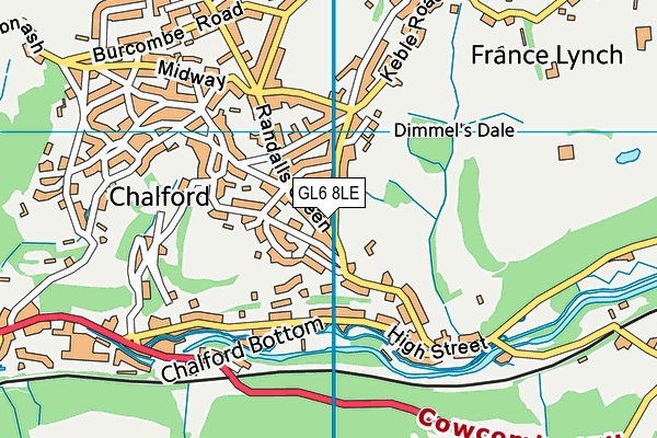 GL6 8LE map - OS VectorMap District (Ordnance Survey)