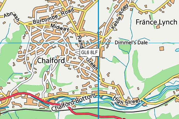 GL6 8LF map - OS VectorMap District (Ordnance Survey)