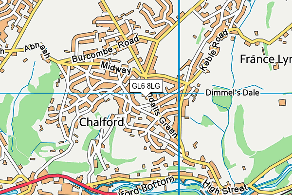 GL6 8LG map - OS VectorMap District (Ordnance Survey)
