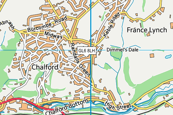 GL6 8LH map - OS VectorMap District (Ordnance Survey)