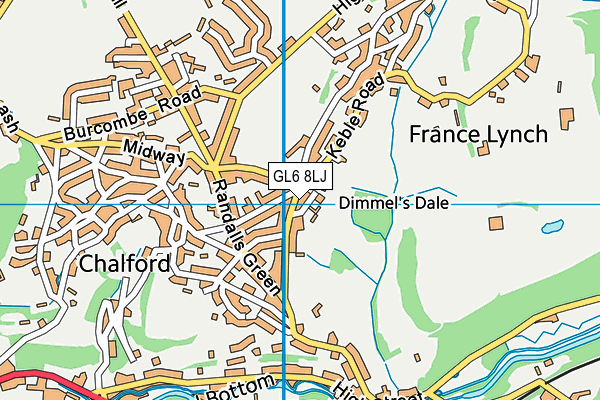 GL6 8LJ map - OS VectorMap District (Ordnance Survey)