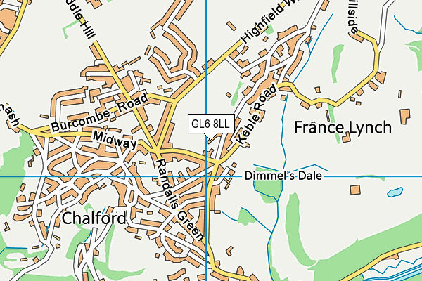 GL6 8LL map - OS VectorMap District (Ordnance Survey)