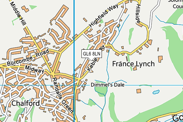 GL6 8LN map - OS VectorMap District (Ordnance Survey)