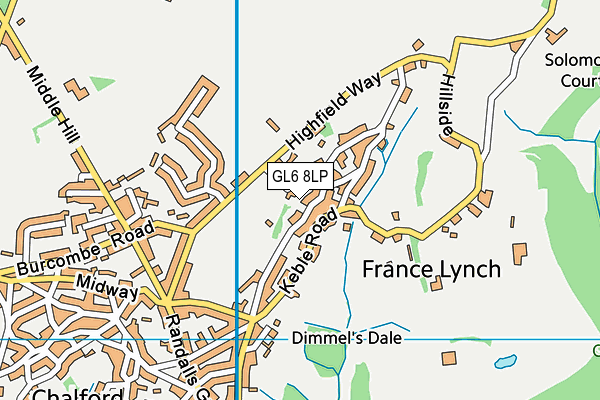 GL6 8LP map - OS VectorMap District (Ordnance Survey)