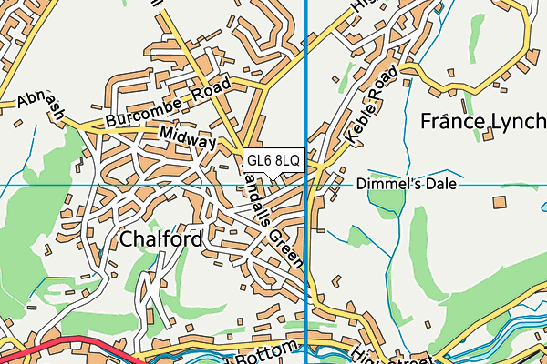 GL6 8LQ map - OS VectorMap District (Ordnance Survey)