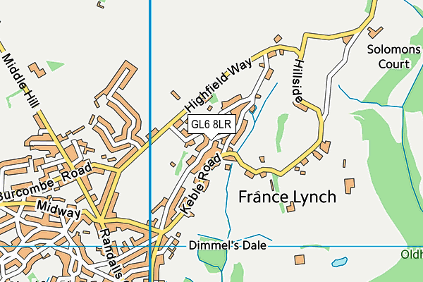 GL6 8LR map - OS VectorMap District (Ordnance Survey)