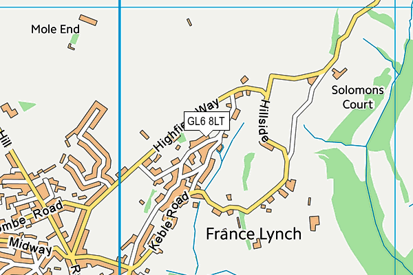 GL6 8LT map - OS VectorMap District (Ordnance Survey)