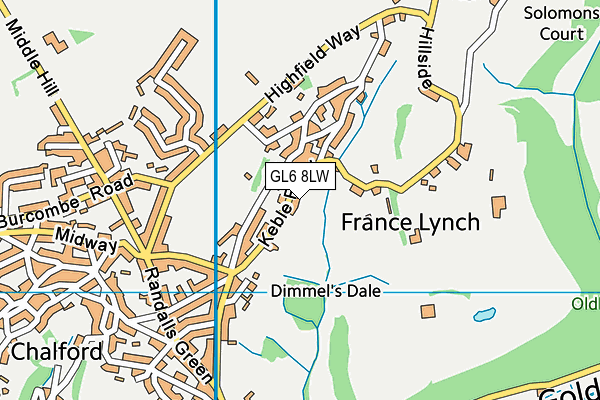 GL6 8LW map - OS VectorMap District (Ordnance Survey)