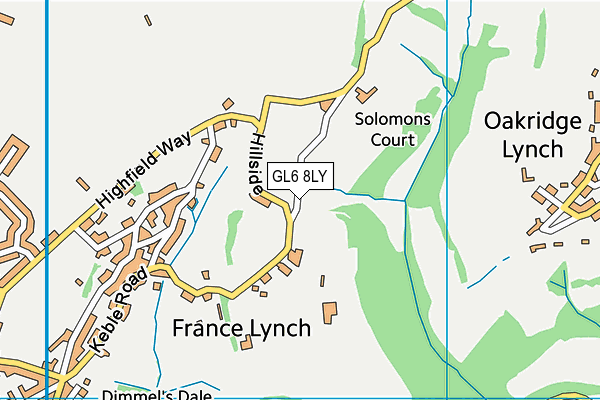 GL6 8LY map - OS VectorMap District (Ordnance Survey)