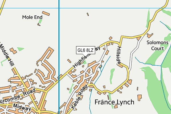 GL6 8LZ map - OS VectorMap District (Ordnance Survey)
