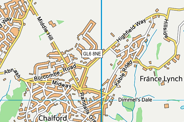 GL6 8NE map - OS VectorMap District (Ordnance Survey)